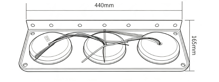 Luz traseira de caminhão 24V YN-WL-24