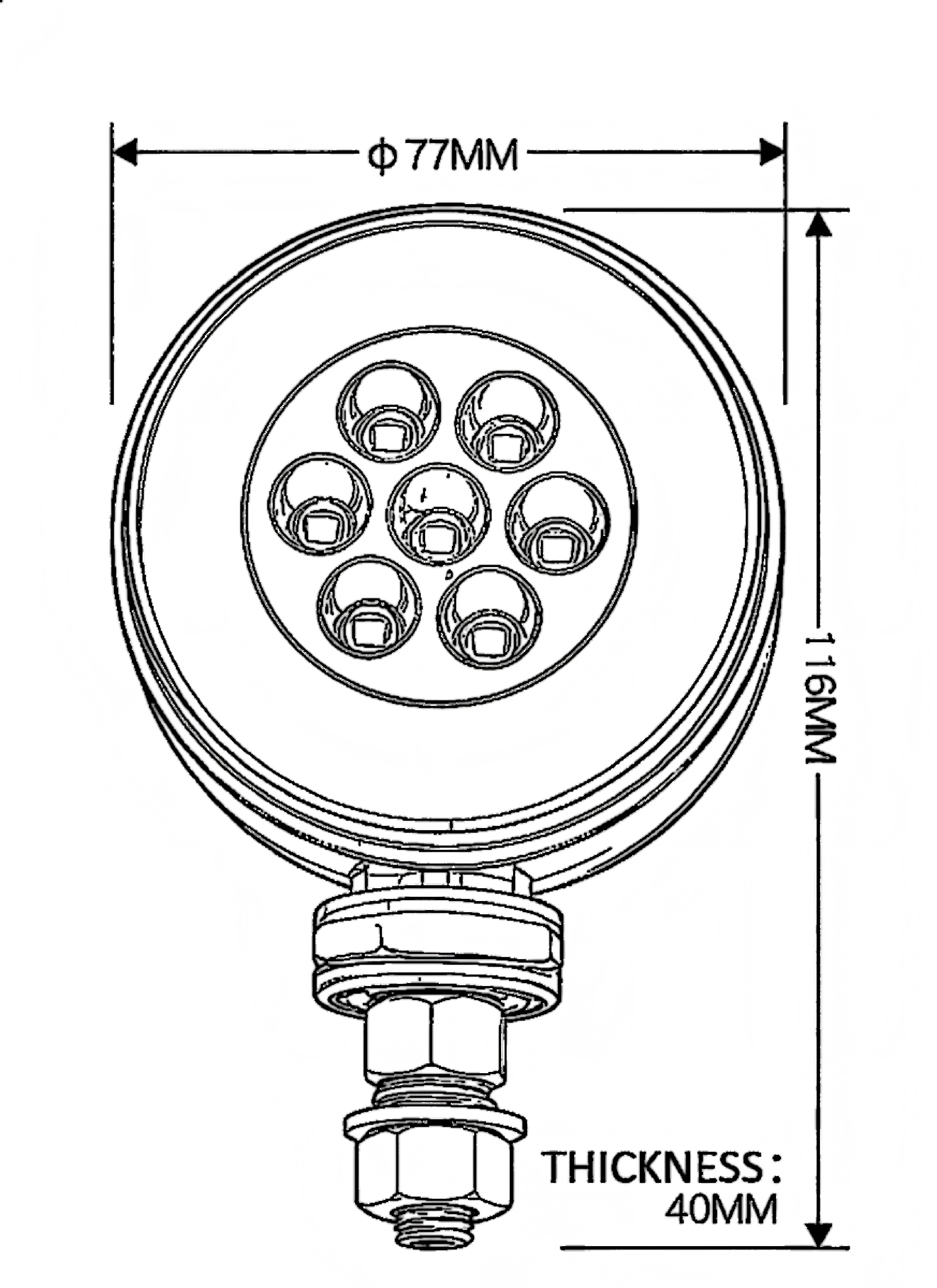 Luz traseira de caminhão 12-24V YN-WL-132