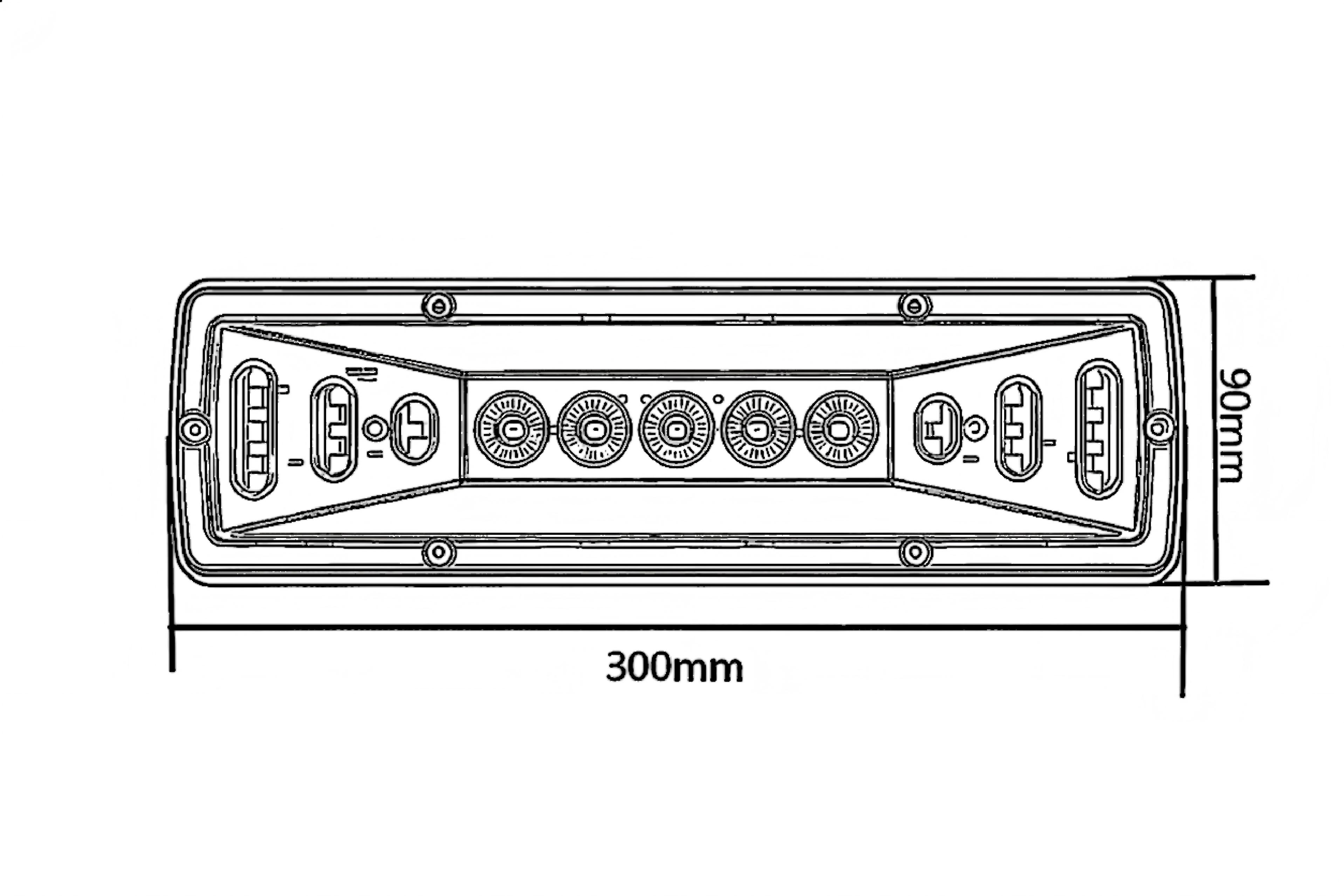 Luz traseira de caminhão 24V YN-WL-91