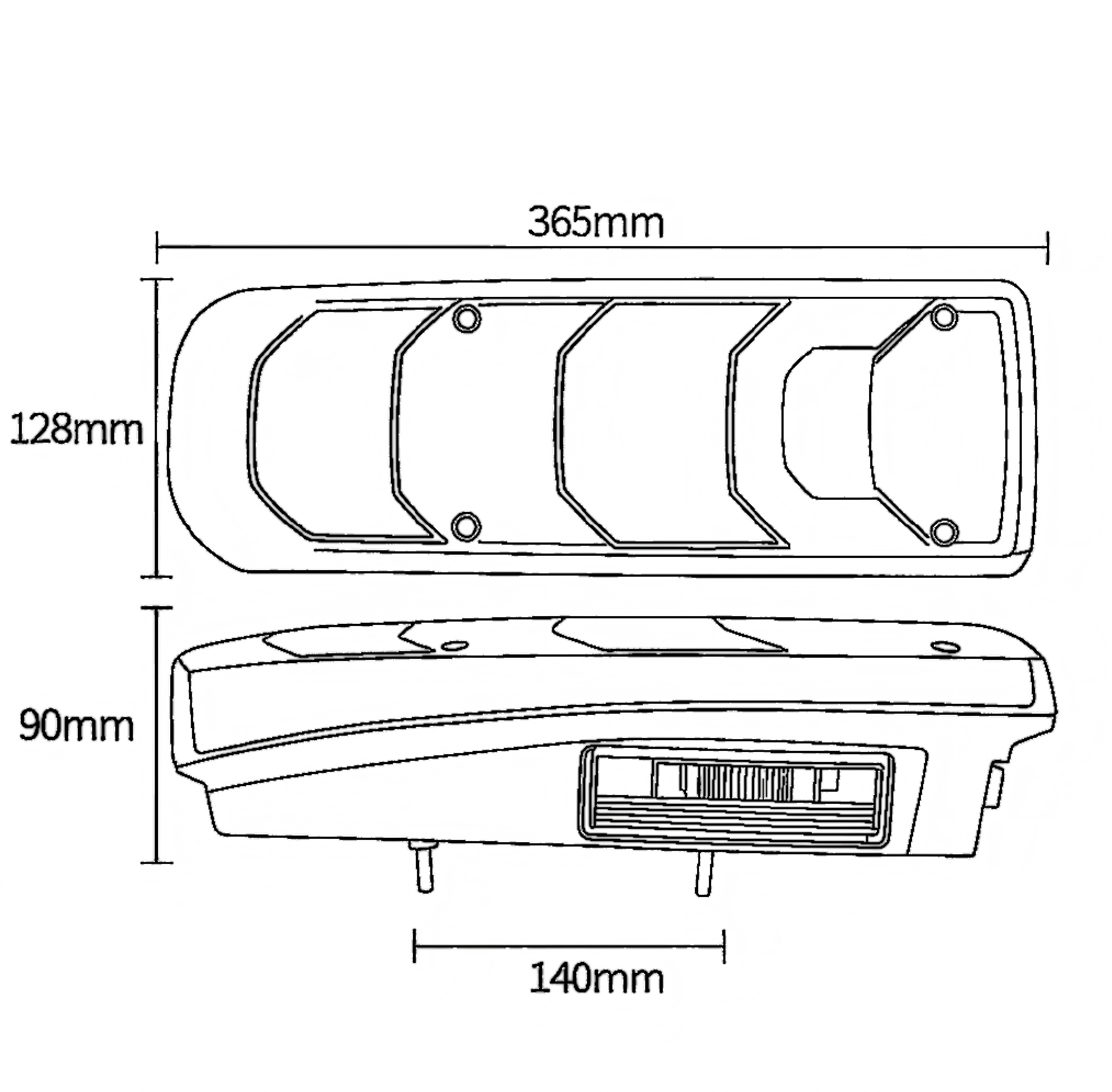 Luz traseira de caminhão 24V YN-MB-6