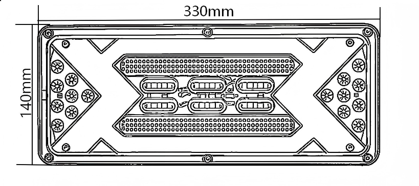 Luz traseira de caminhão 24V YN-WL-47
