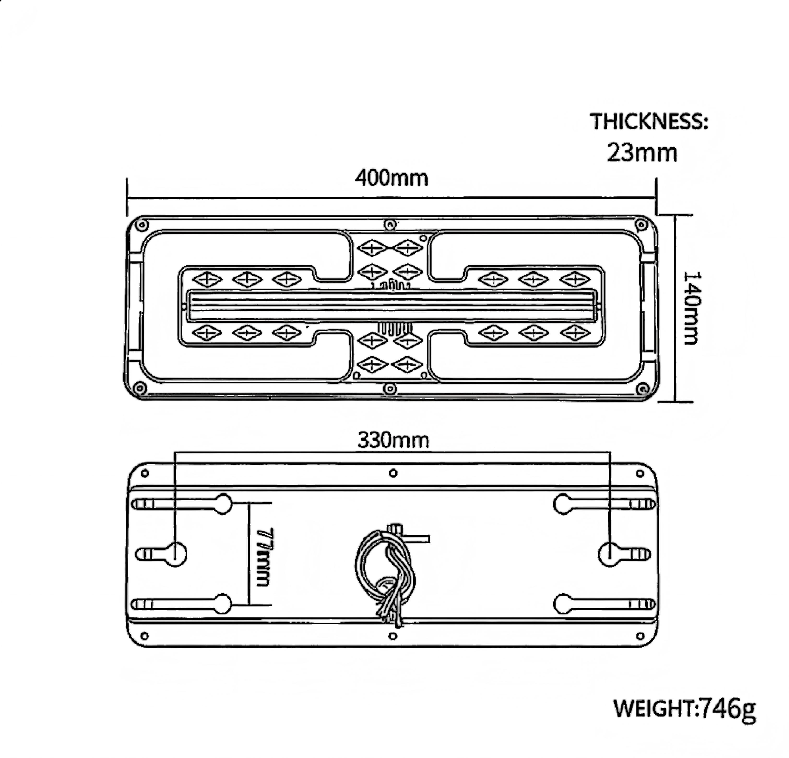 Luz traseira de caminhão 24V YN-WL-63