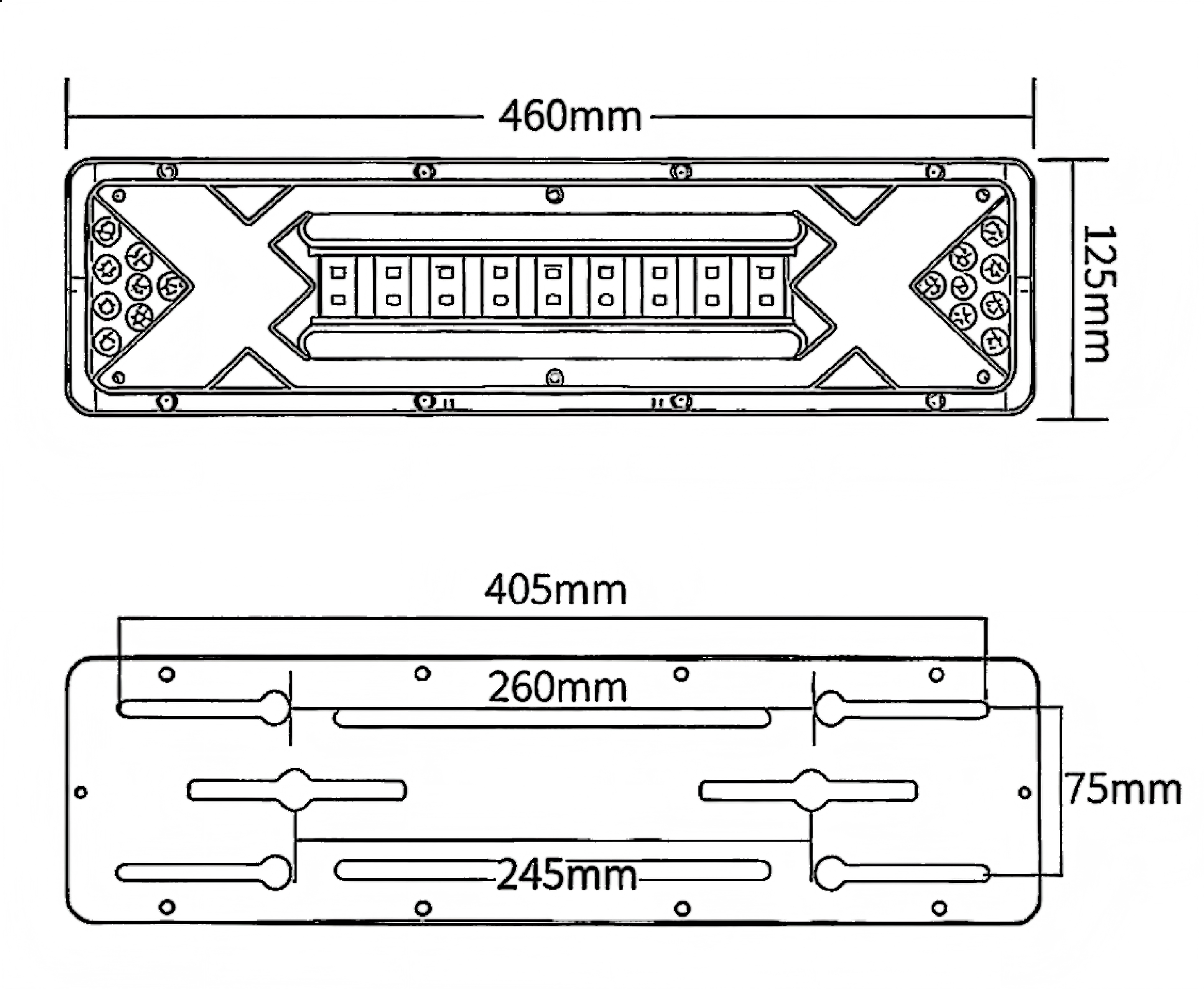 Luz traseira de caminhão 24V YN-WL-49