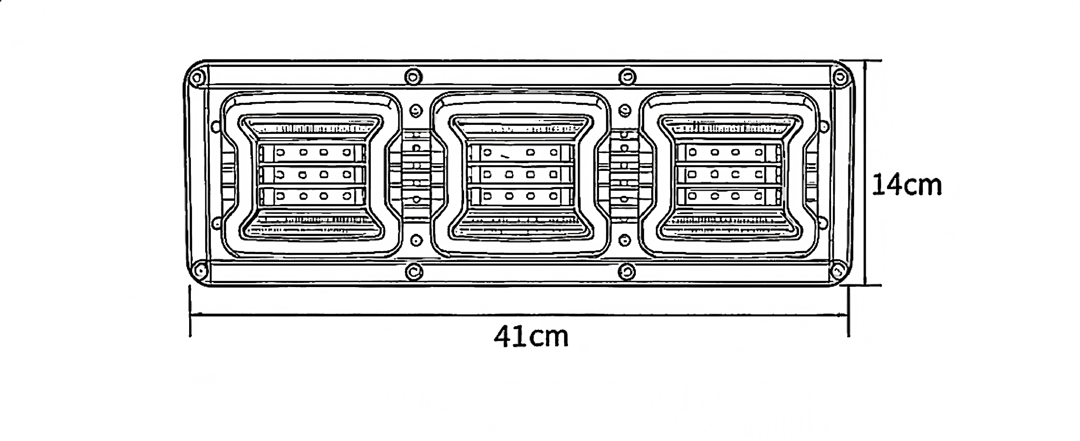 Luz traseira de caminhão 24V YN-WL-97
