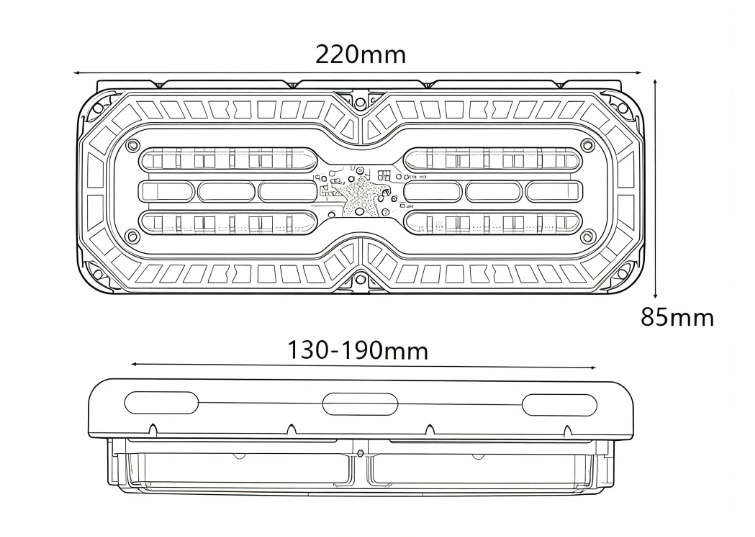 Luz traseira de caminhão 24V YN-WL-115
