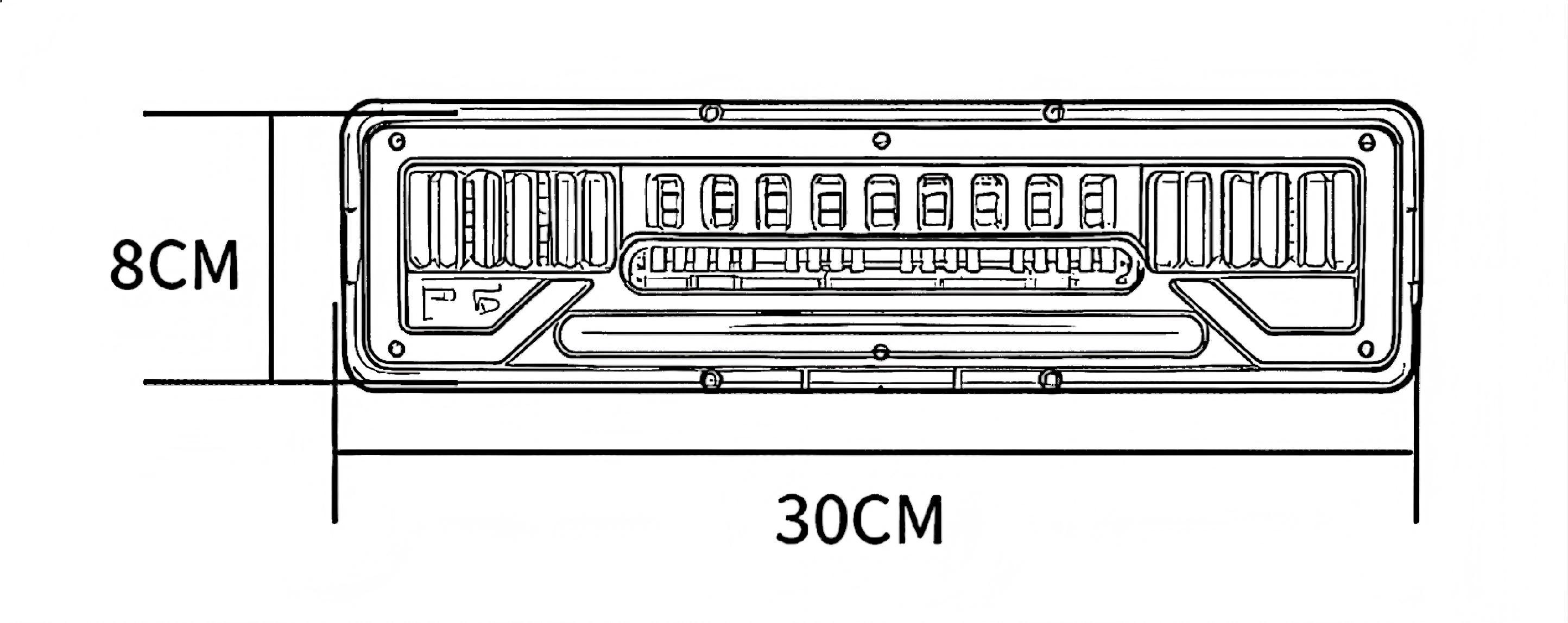 Luz traseira de caminhão 24V YN-WL-111