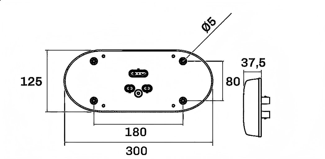 Luz traseira de caminhão 24V YN-6604