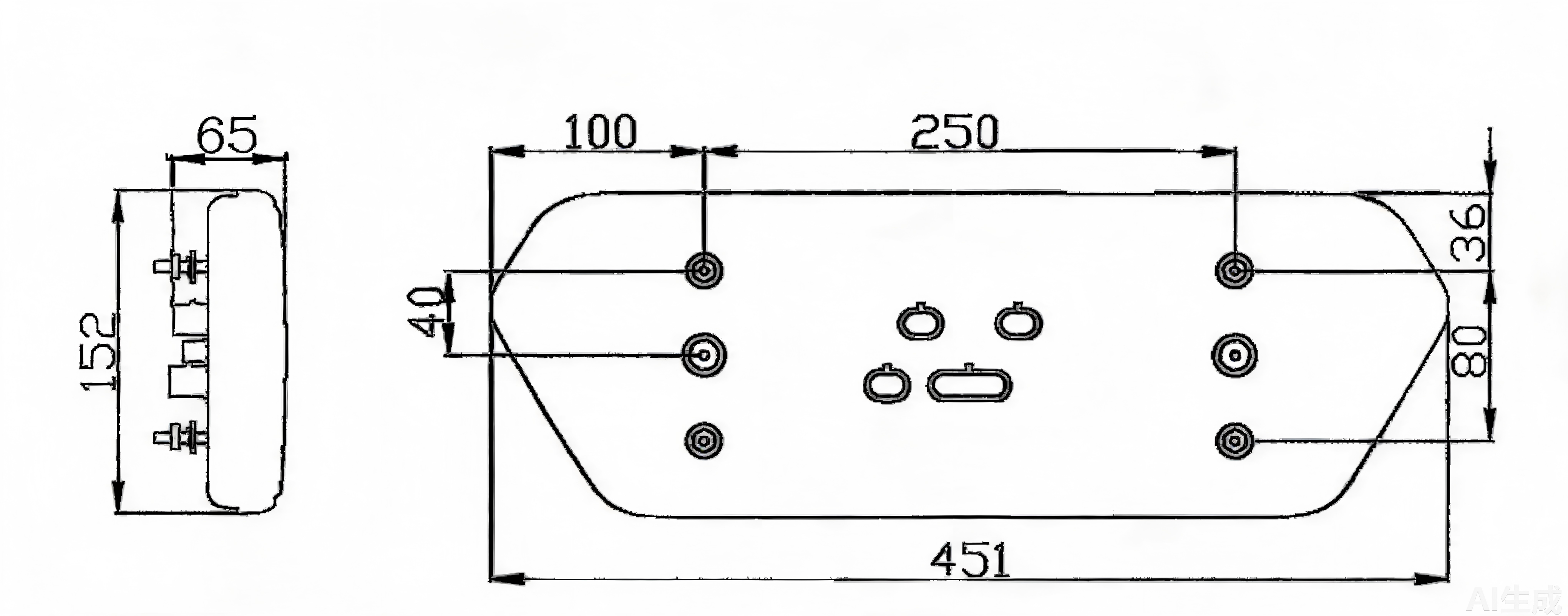 Luz traseira de caminhão 12-24V YN-8934-3