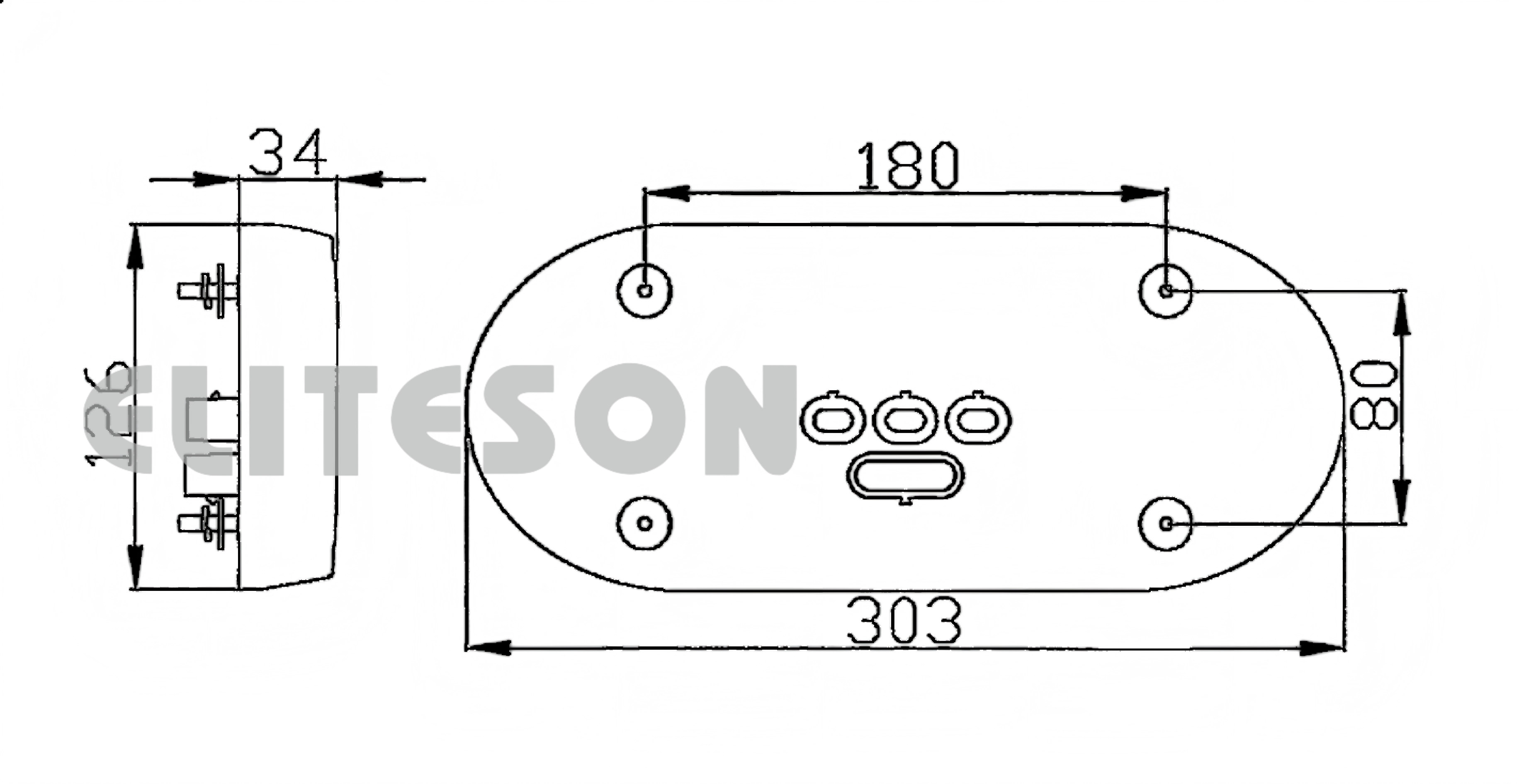 Luz traseira de caminhão 12-24V YN-8150
