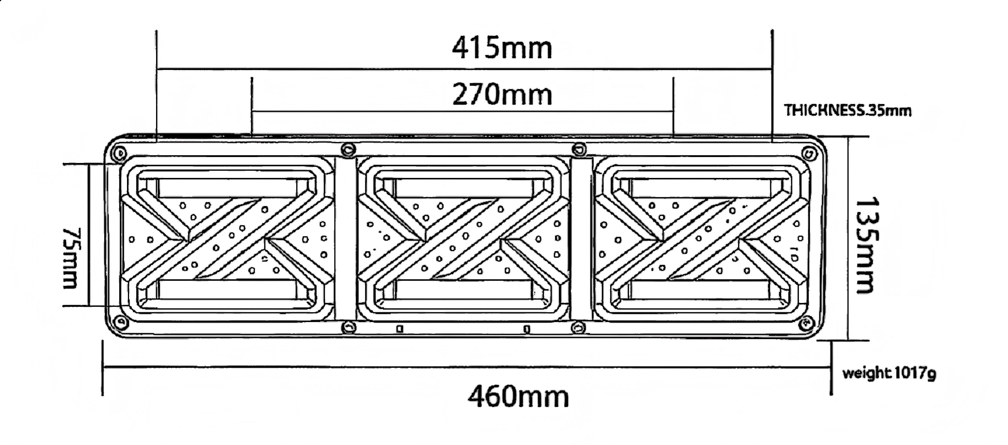 Luz traseira de caminhão 12-24V YN-WL-61