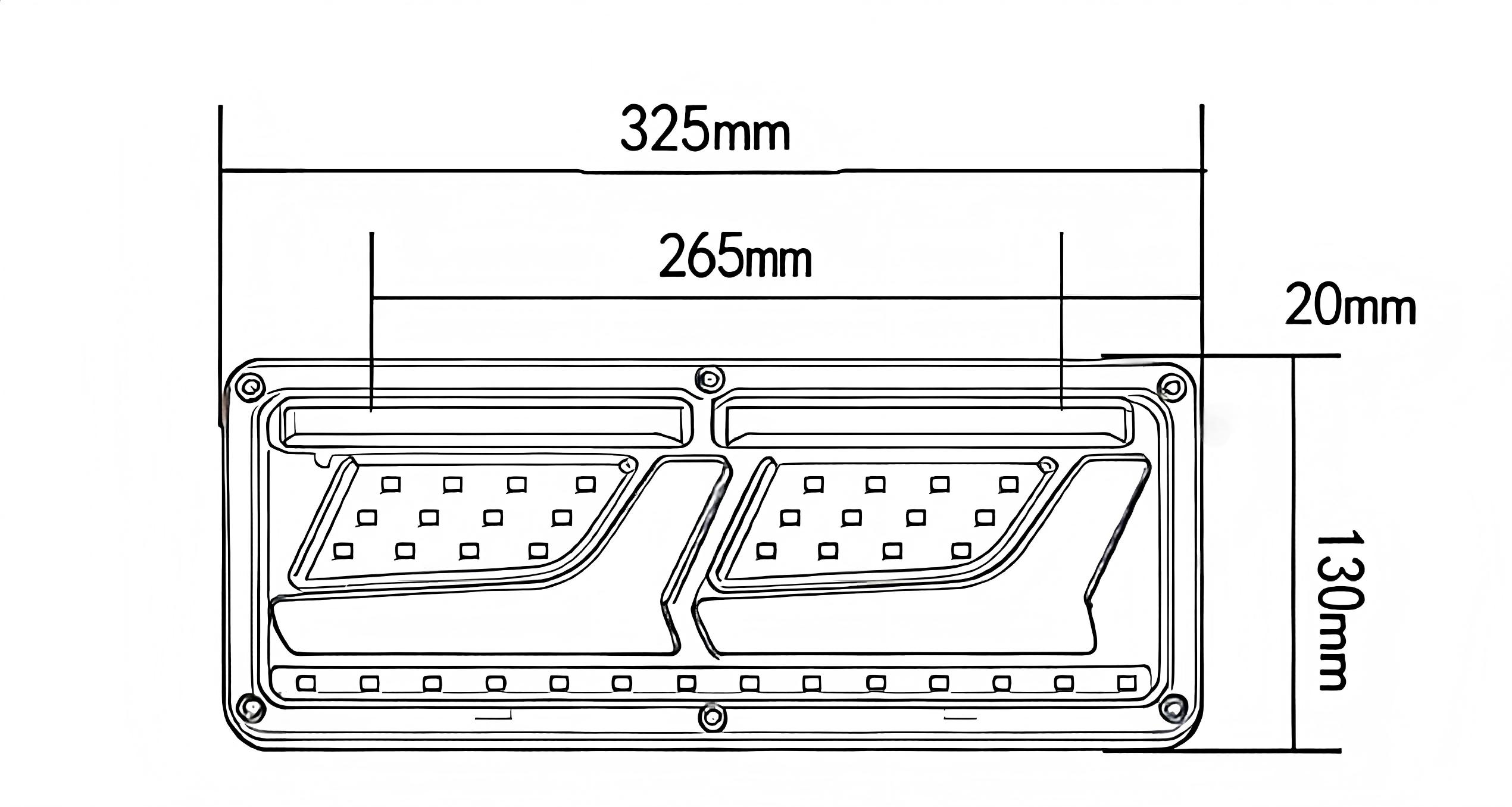 Luz traseira de caminhão 24V YN-WL-68