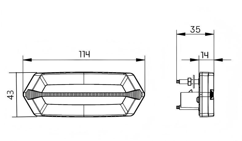 Luz lateral 12-24V YN-SML-23