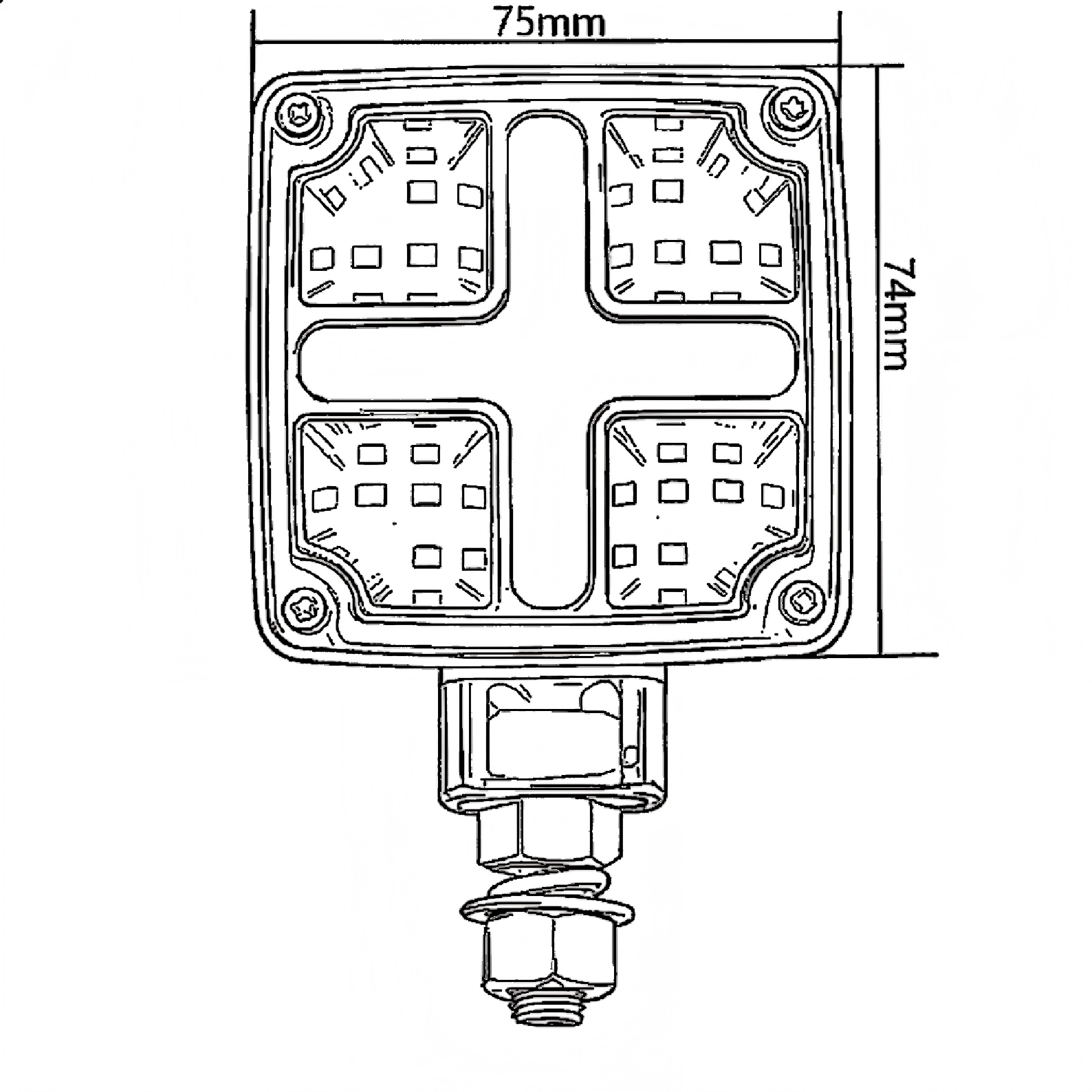 Luz traseira de caminhão 12-24V YN-WL-135