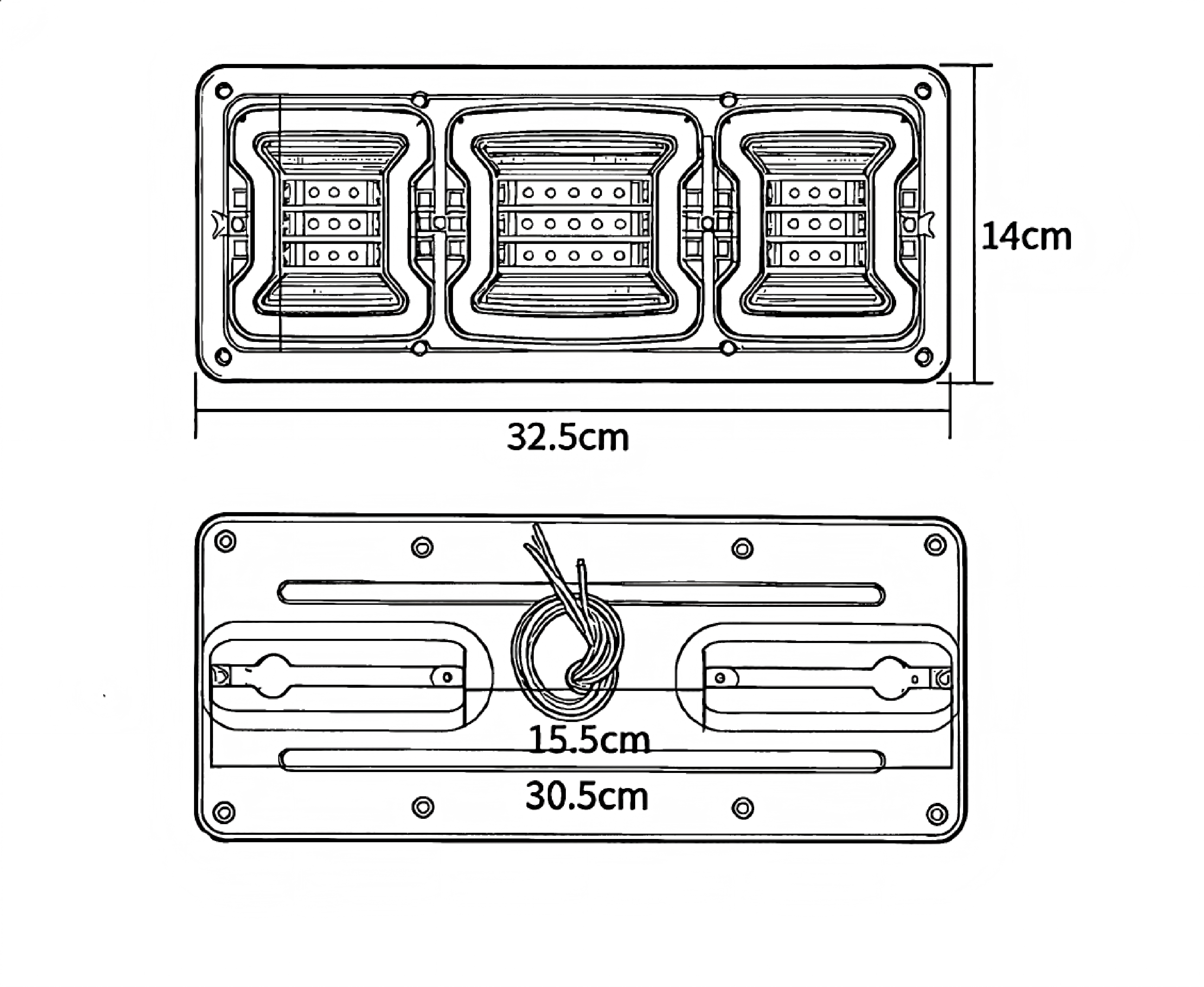 Luz traseira de caminhão 24V YN-WL-96