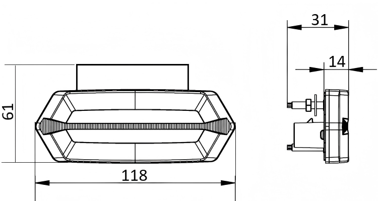 Luz lateral 12-24V YN-SML-22