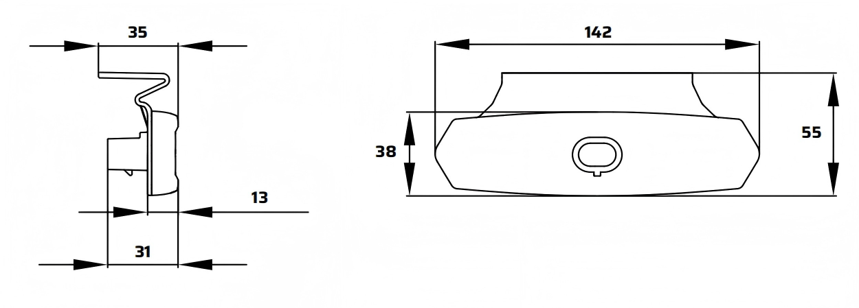 Luz lateral 12-24V YN-SML-28