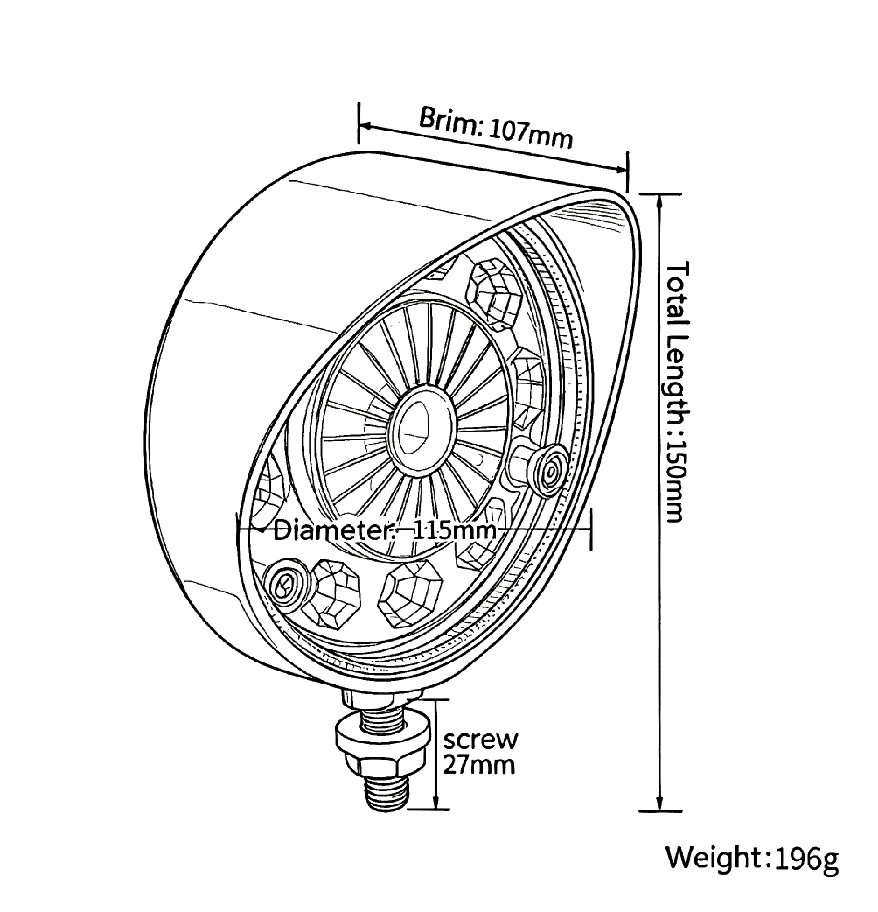 Luz traseira de caminhão 24V YN-WL-141
