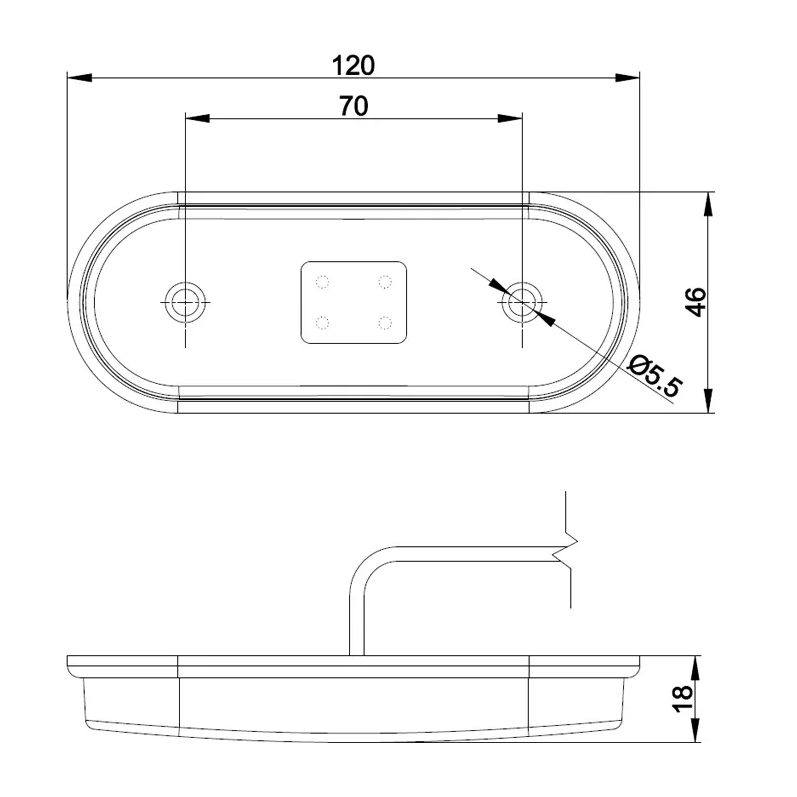 Luz lateral 12-24V YN-SML-43