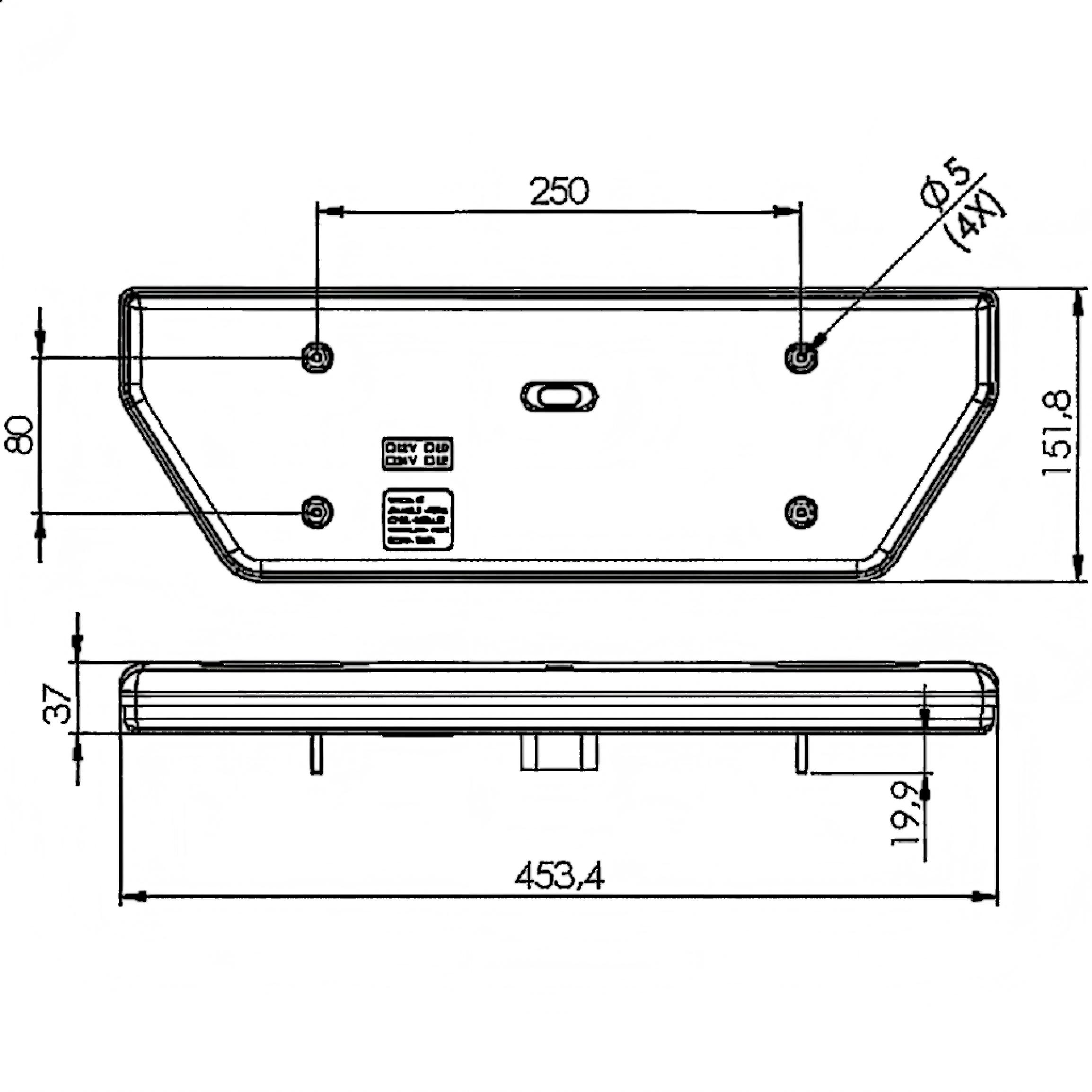 Luz traseira de caminhão 12-24V YN-L3070