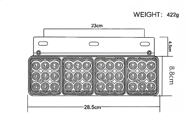 Luz traseira de caminhão 24V YN-WL-33