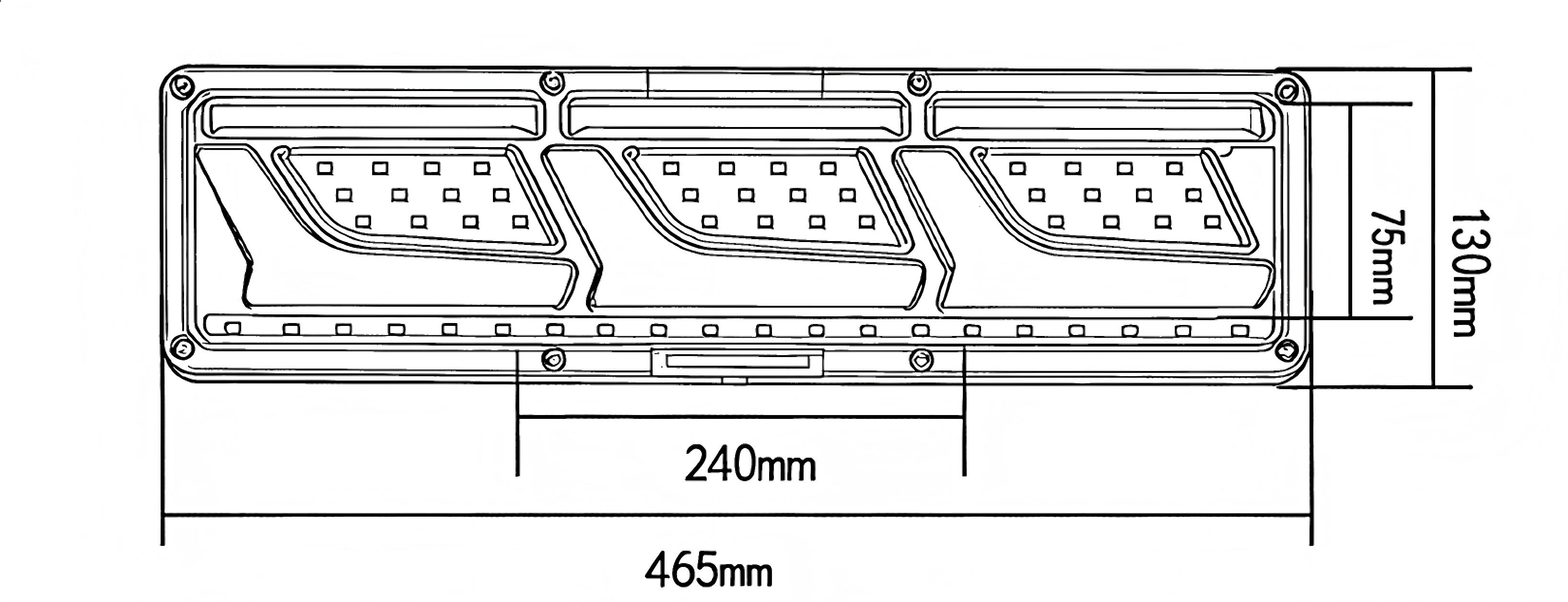 Luz traseira de caminhão 24V YN-WL-69