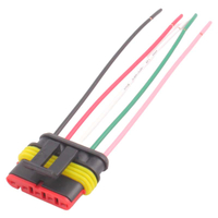Conector elétrico automotivo à prova d'água de 5 pinos com trança de fio, soquete de desconexão rápida para carro, caminhão, motocicleta, conector de fio YN-WR-20
