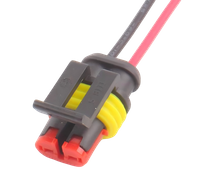 Conector elétrico automotivo à prova d'água de 2 pinos com trança de fio, soquete de desconexão rápida para carro, caminhão, motocicleta, conector de fio YN-WR-6