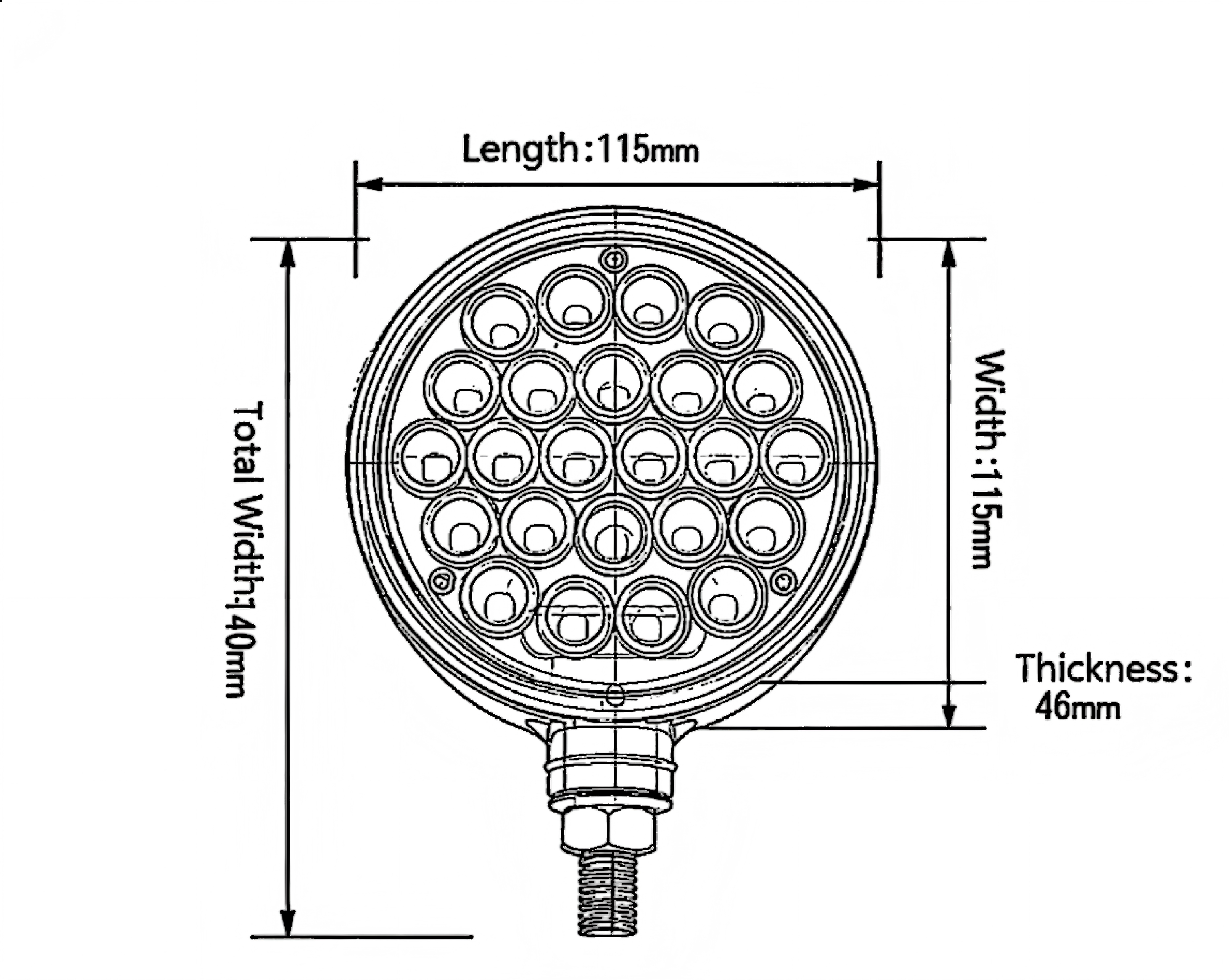 Luz traseira de caminhão 12-24V YN-WL-133