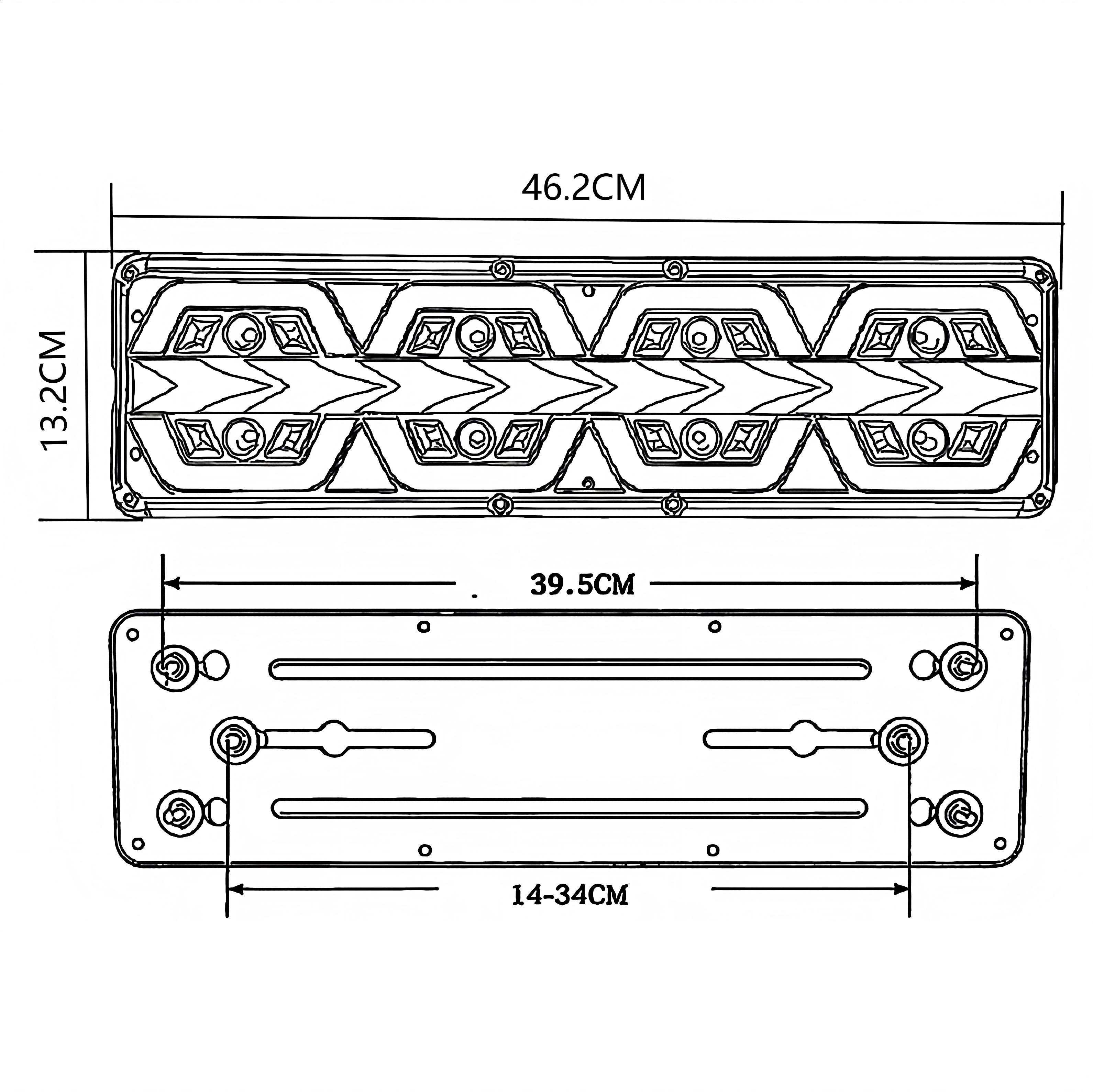 Luz traseira de caminhão 24V YN-WL-105