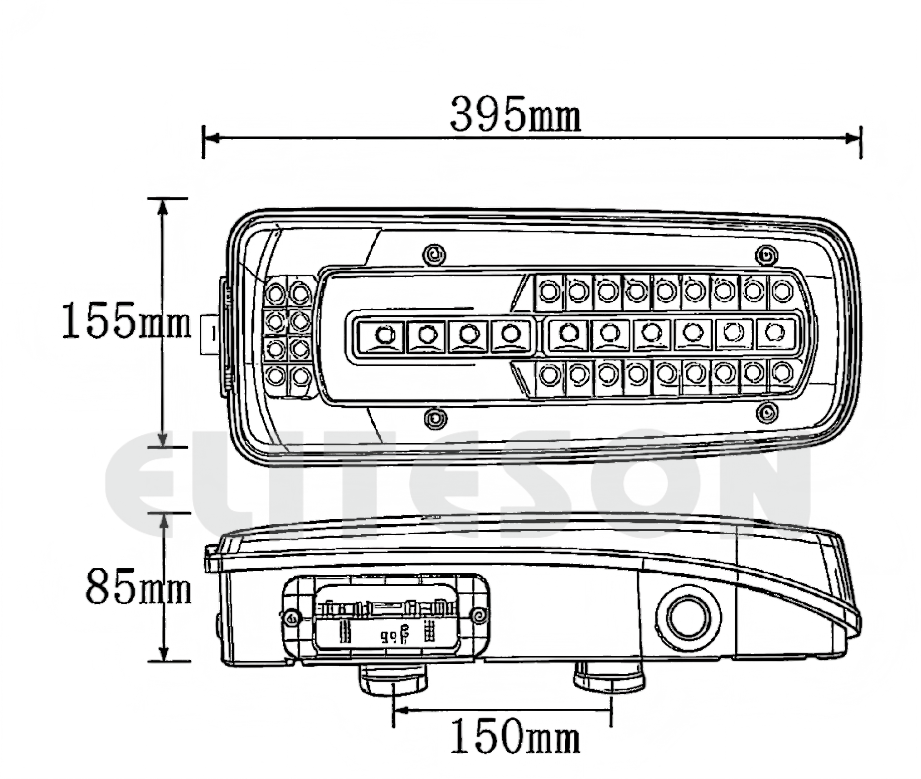 Luz traseira de caminhão 24V YN-DAF-2