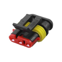 Carcaça de conector automotivo à prova d'água de 3 pinos, concha de plugue de receptáculo fêmea série de 1,5 mm para motocicleta de caminhão de carro - Conector de fio fêmea YN-WR-10