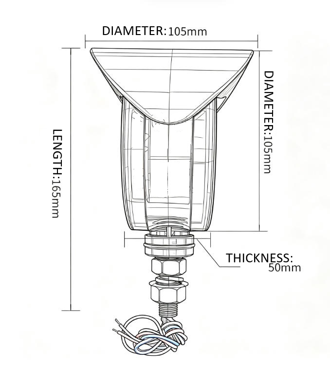 Luz traseira de caminhão 12-24V YN-WL-130