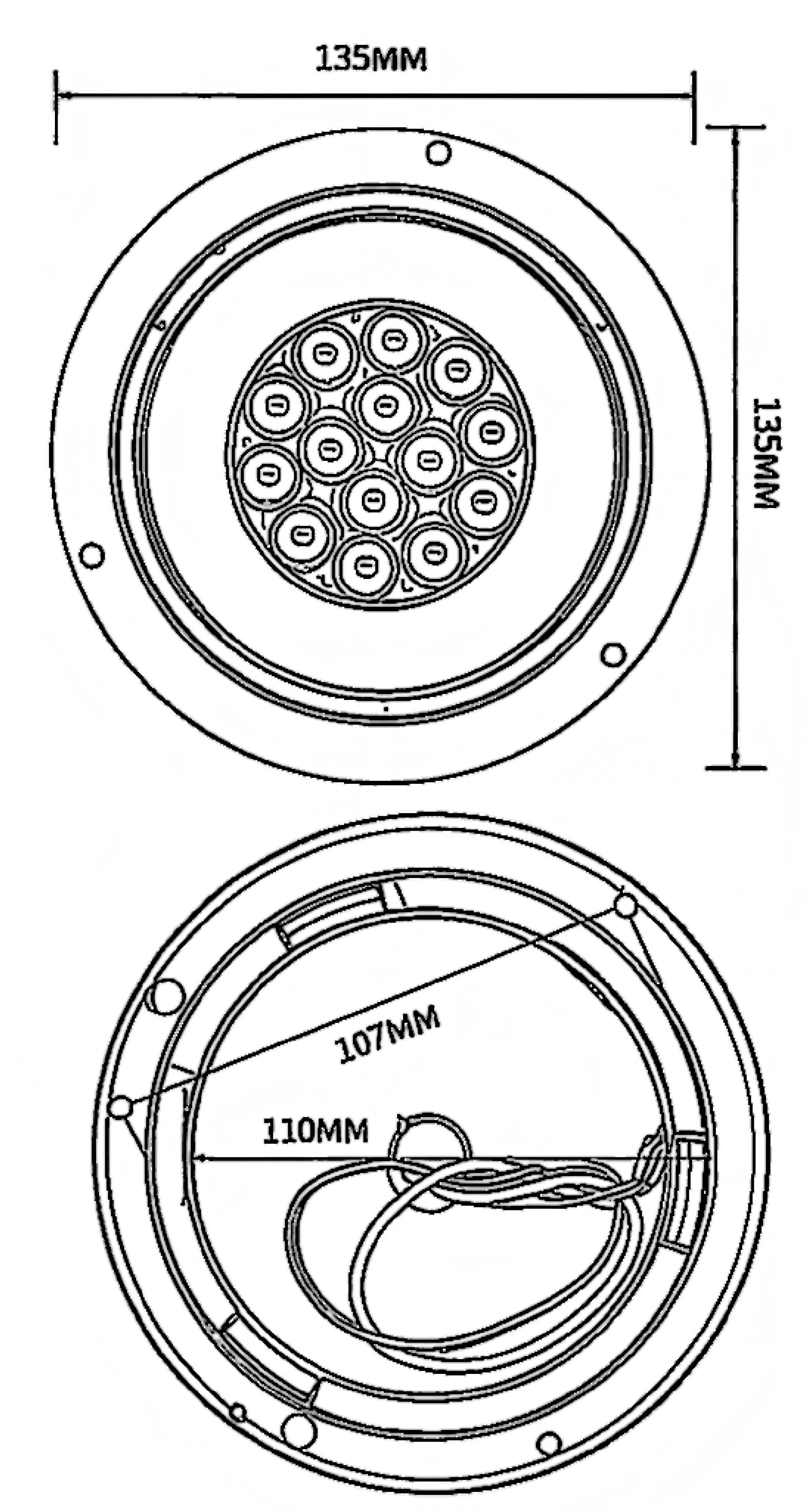 Luz traseira de caminhão 24V YN-WL-128
