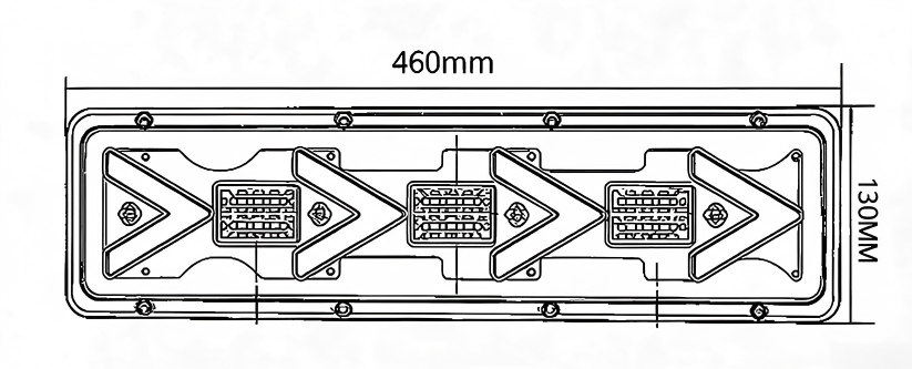 Luz traseira de caminhão 24V YN-WL-89