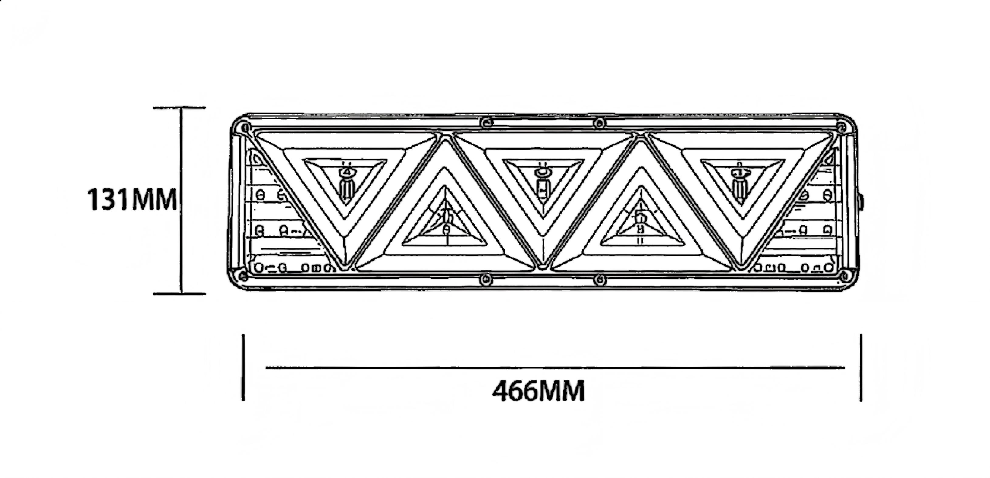 Luz traseira de caminhão 24V YN-WL-117