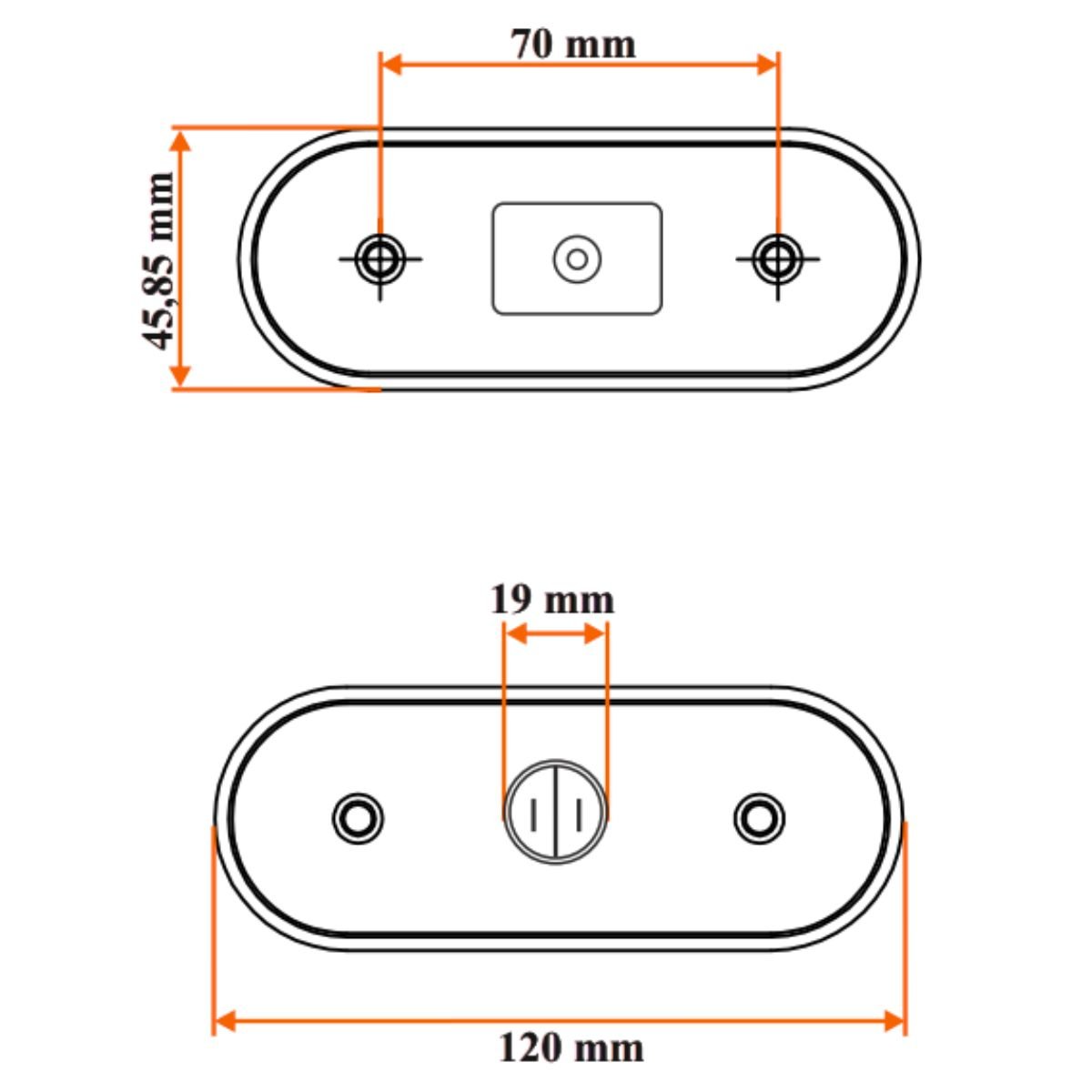 Luz lateral 12-24V YN-SML-32