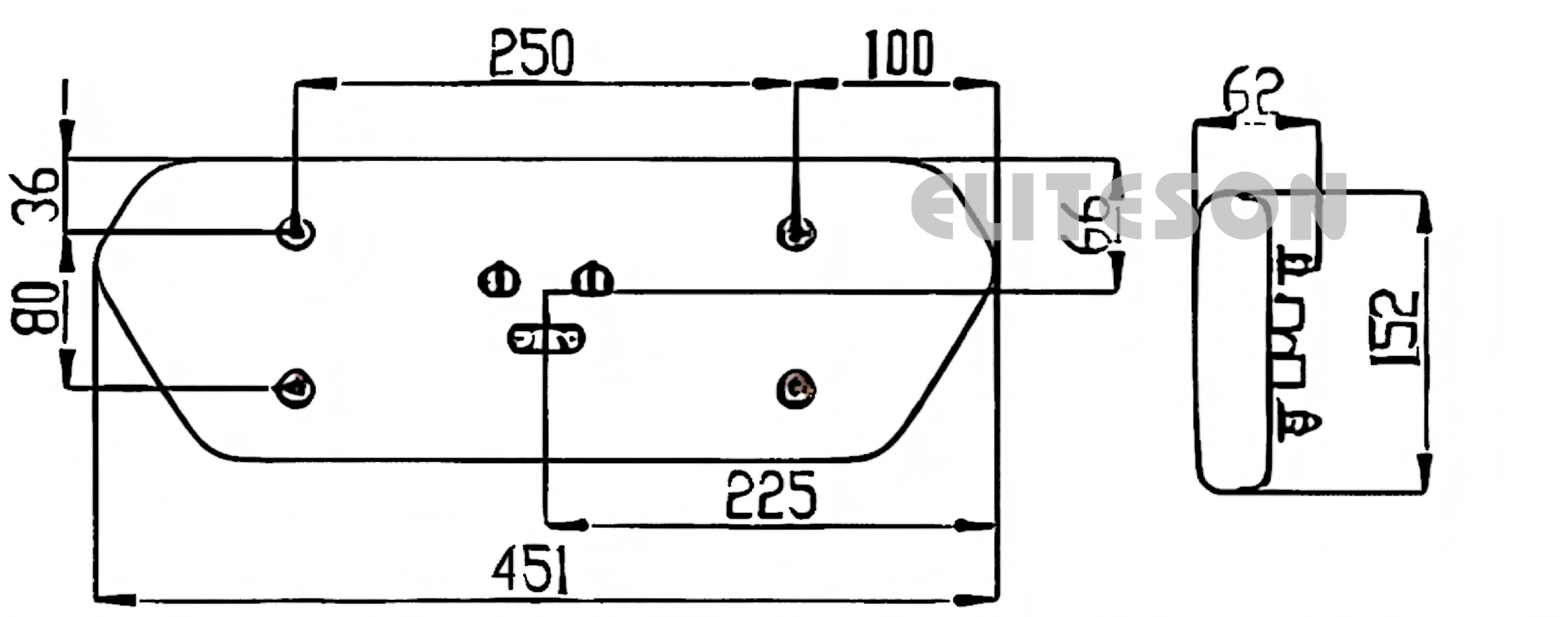 Luz traseira de caminhão 12-24V YN-8934-1