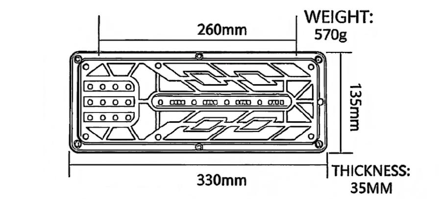 Luz traseira de caminhão 24V YN-WL-66