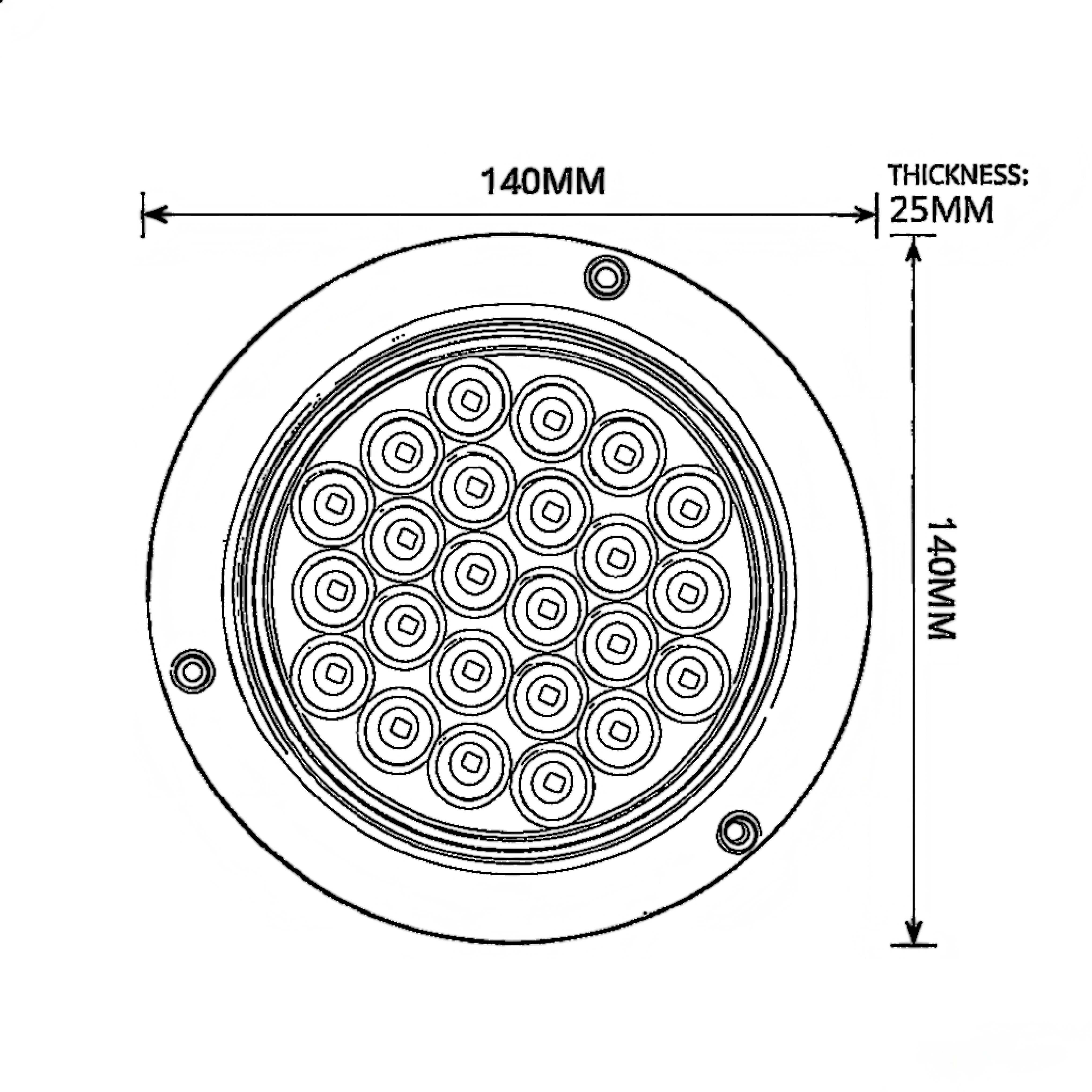 Luz traseira de caminhão 12-24V YN-WL-125