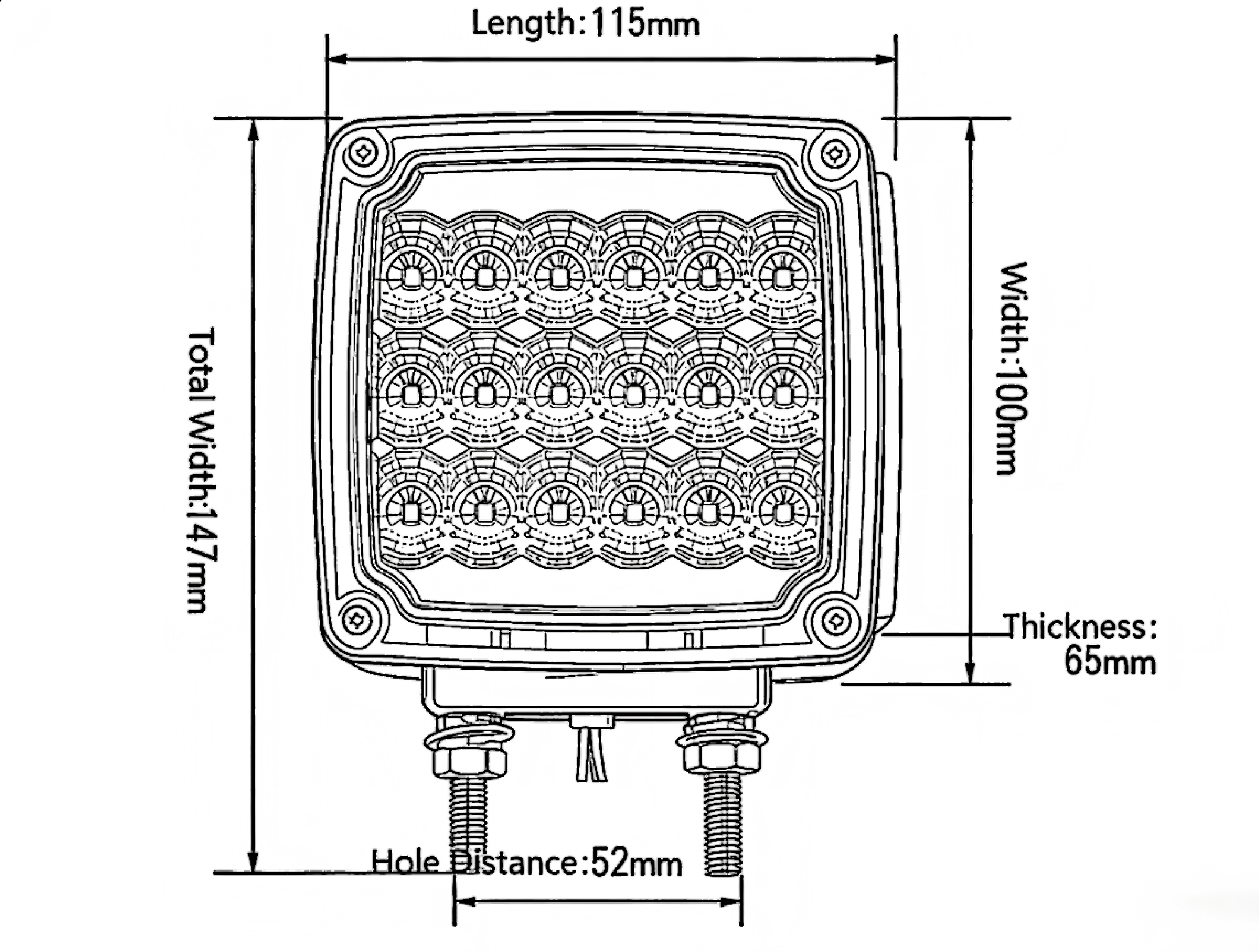 Luz traseira de caminhão 12-24V YN-WL-142