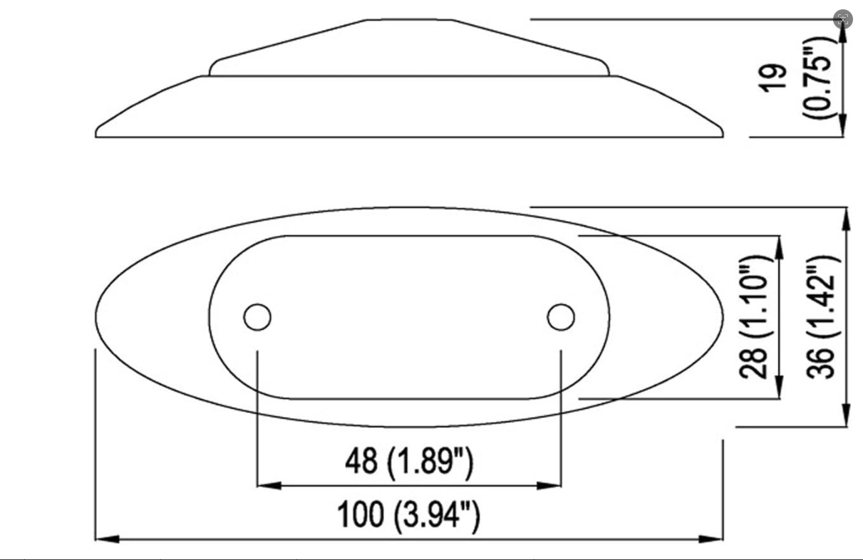 Luz lateral 12V YN-SML-37