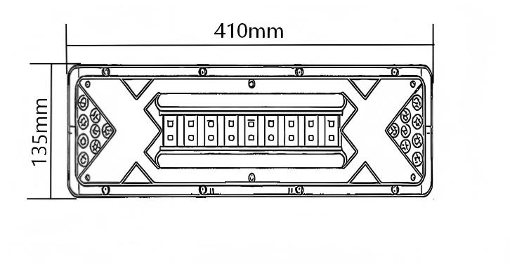Luz traseira de caminhão 24V YN-WL-48