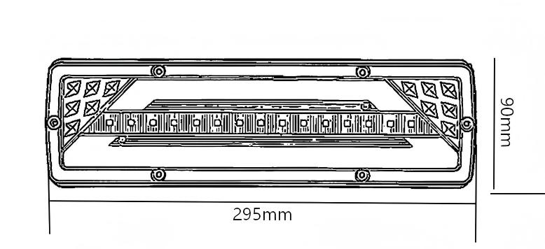 Luz traseira de caminhão 12V ou 24V YN-WL-71
