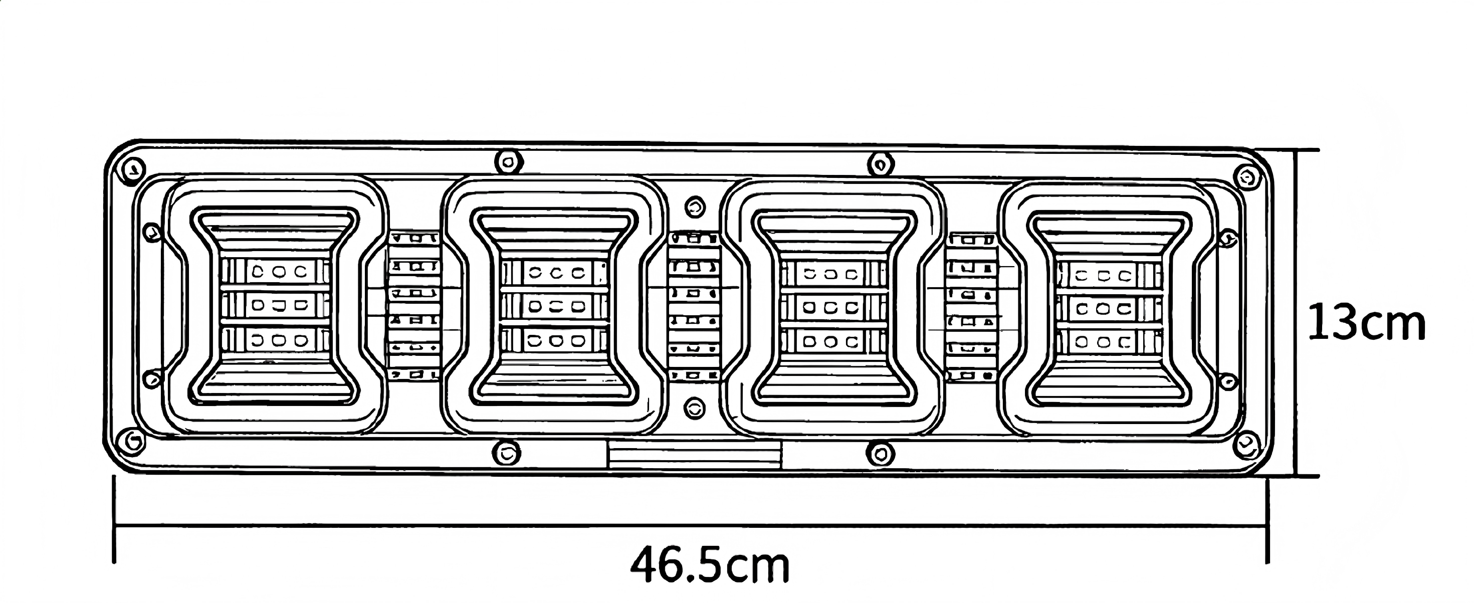 Luz traseira de caminhão 24V YN-WL-98