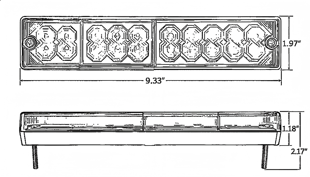 Luz traseira de caminhão 12V YN-WL-335