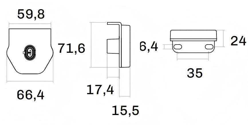 Luz lateral 12-24V YN-SML-6
